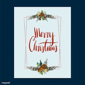 Merry Christmas card vector | Free stock vector - 518646