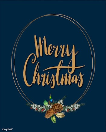 Merry Christmas card vector | Free stock vector - 518651