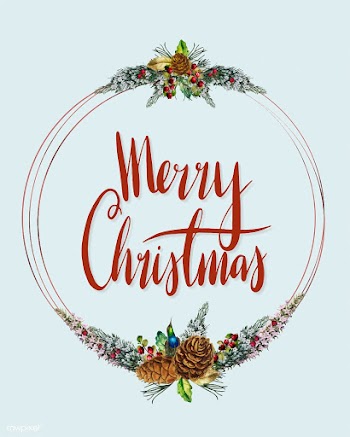 Merry Christmas card vector | Free stock vector - 518657