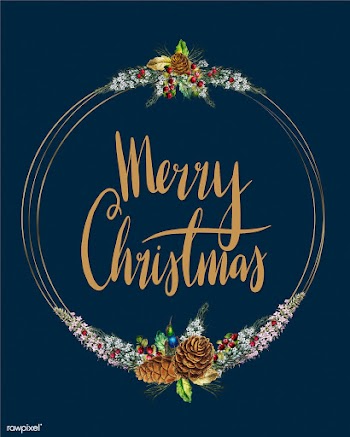 Merry Christmas card vector | Free stock vector - 518660
