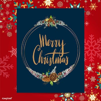 Merry Christmas card vector | Free stock vector - 518664