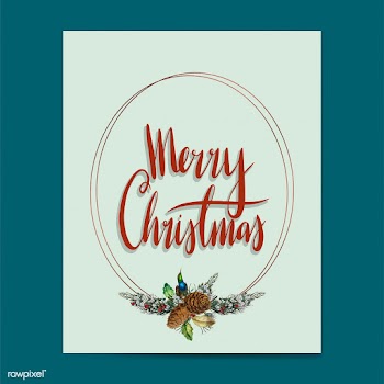 Merry Christmas card vector | Free stock vector - 518666