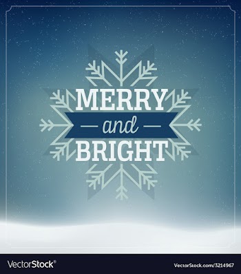 Merry Christmas card vector image