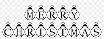 Merry Christmas Clip Art Black And White Christmas - Black And White Merry Christmas