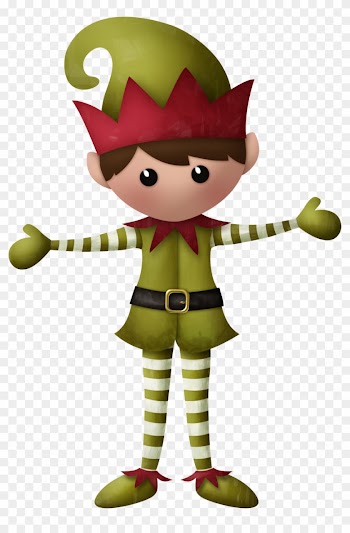 Merry Christmas Clipart Elf - Duendes De Santa Png