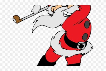 Merry Christmas Clipart Golf - Clip Art Santa Golf