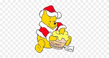 Merry Christmas Clipart Pooh - Winnie The Pooh Coloring Pages