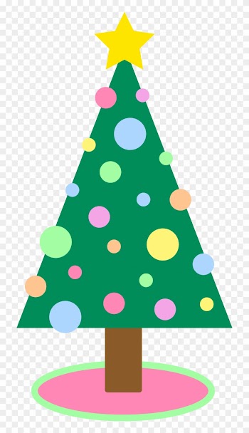 Merry Christmas Clipart - Simple Christmas Tree Cartoon