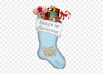 Merry Christmas Cute Girl - Baby's First Christmas Gif