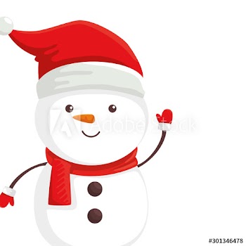 merry christmas cute snowman character design
