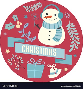Merry christmas design elements vector image