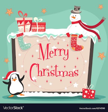 Merry Christmas design vector image