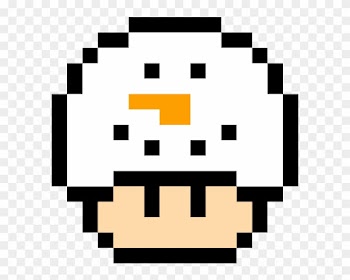 Merry Christmas - Dessin Pixel Champignon Mario
