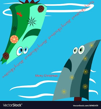 Merry christmas fir-trees vector image