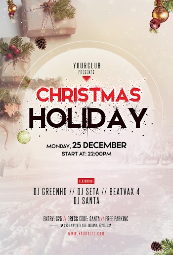 Merry Christmas Free PSD Flyer Template