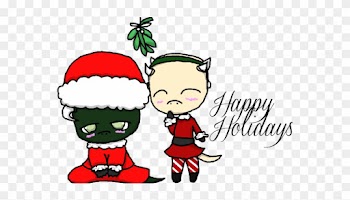 Merry Christmas From Liz And Derkeethus By Theyuo - Drawing