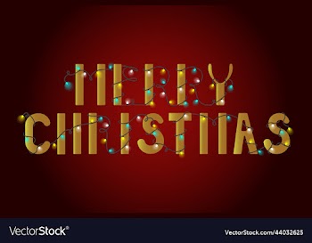 merry christmas garland text