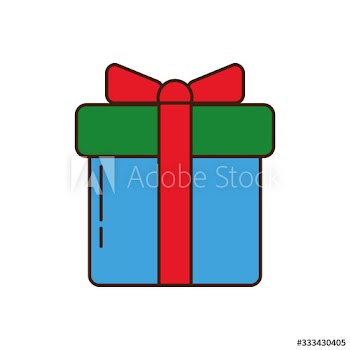 merry christmas gift present icon
