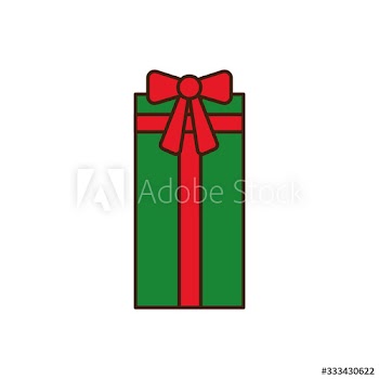 merry christmas gift present icon