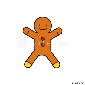 merry christmas ginger cookie icon