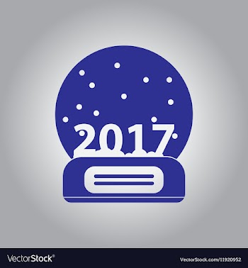 Merry christmas glass ball vector image