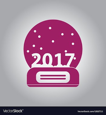 Merry christmas glass ball vector image