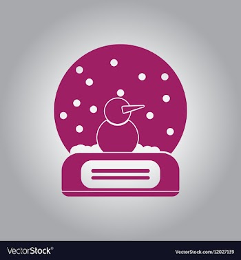 Merry christmas glass ball vector image