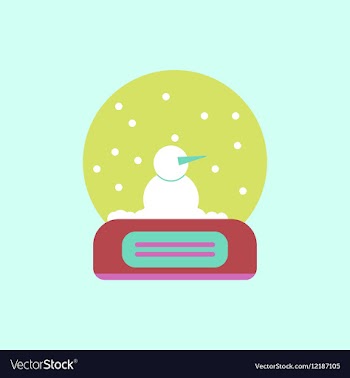 Merry christmas glass ball vector image