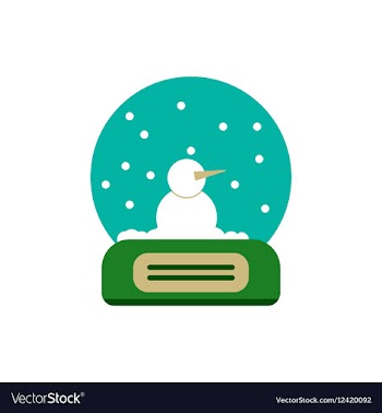 Merry christmas glass ball vector image