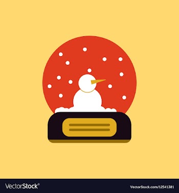 Merry christmas glass ball vector image