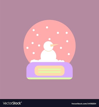 Merry christmas glass ball vector image
