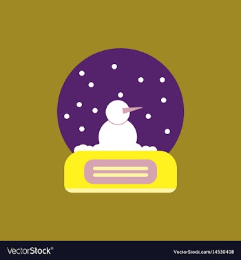 Merry christmas glass ball vector image