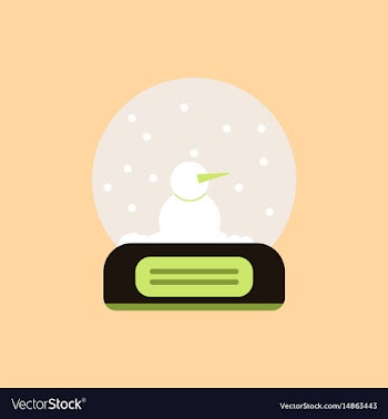 Merry christmas glass ball vector image