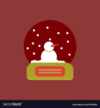 Merry christmas glass ball vector image