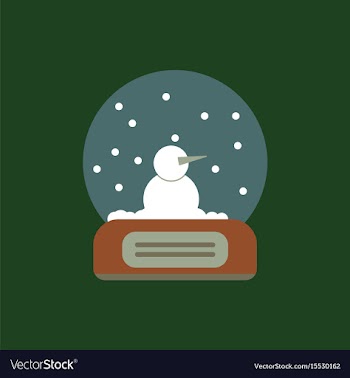 Merry christmas glass ball vector image