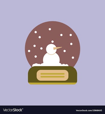 Merry christmas glass ball vector image
