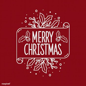 Merry Christmas greeting badge vector | Free stock vector - 494185