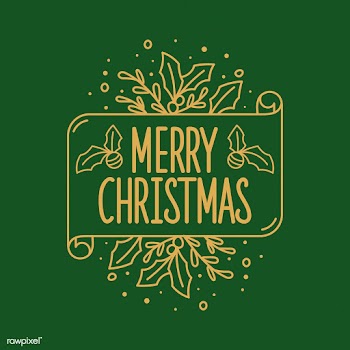 Merry Christmas greeting badge vector | Free stock vector - 494202