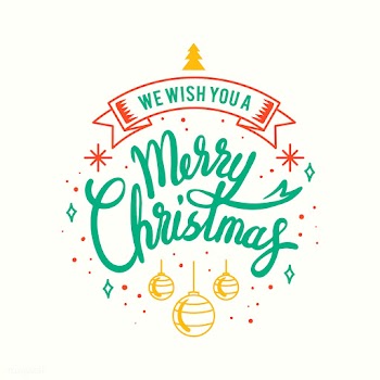 Merry Christmas greeting badge vector | Free stock vector - 494211