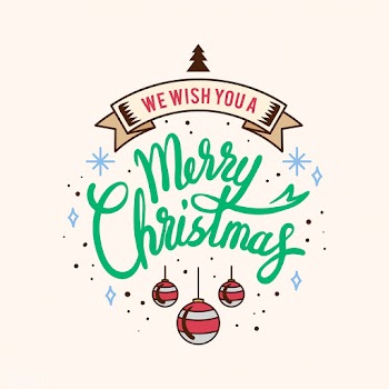 Merry Christmas greeting badge vector | Free stock vector - 494249