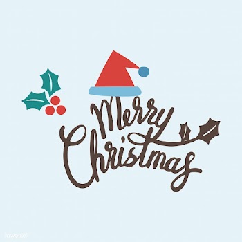 Merry Christmas greeting badge vector | Free stock vector - 494273