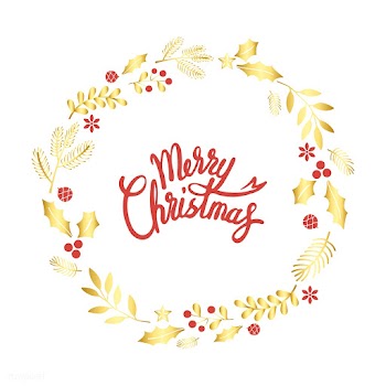 Merry Christmas greeting badge vector | Free stock vector - 494275
