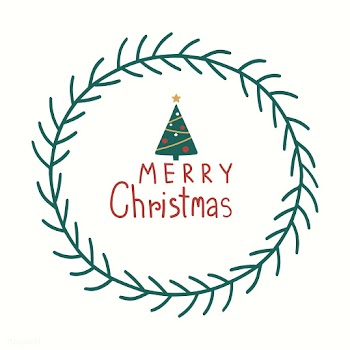 Merry Christmas greeting badge vector | Free stock vector - 494307