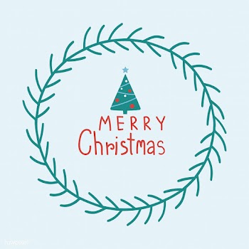 Merry Christmas greeting badge vector | Free stock vector - 494325