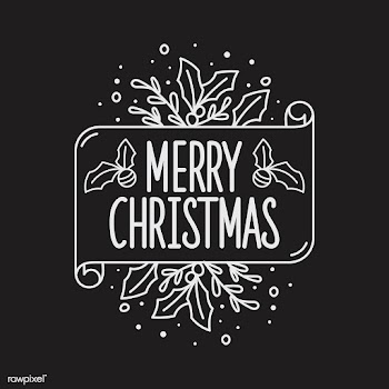 Merry Christmas greeting badge vector | Free stock vector - 494334