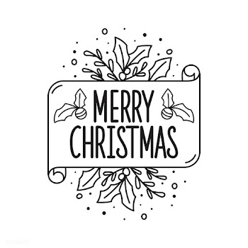 Merry Christmas greeting badge vector | Free stock vector - 495452