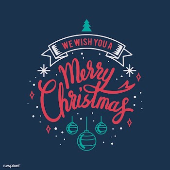 Merry Christmas greeting badge vector | Free stock vector - 495464