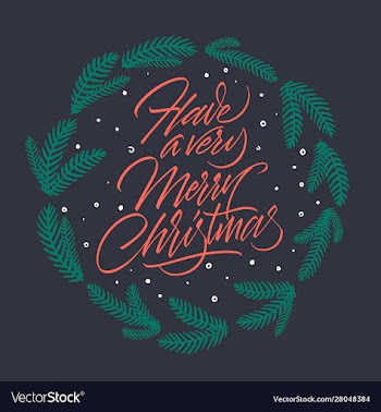 merry christmas greeting card handwritten