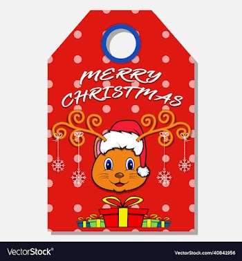 merry christmas happy new year hand drawn label