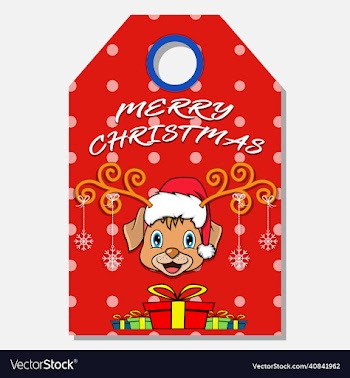 merry christmas happy new year hand drawn label
